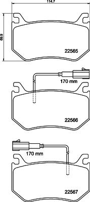 HELLA 8DB 355 039-031 - Kit pastiglie freno, Freno a disco autozon.pro