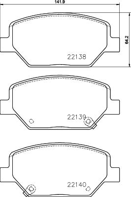 HELLA 8DB 355 039-811 - Kit pastiglie freno, Freno a disco autozon.pro