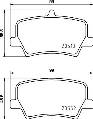 HELLA 8DB 355 039-391 - Kit pastiglie freno, Freno a disco autozon.pro