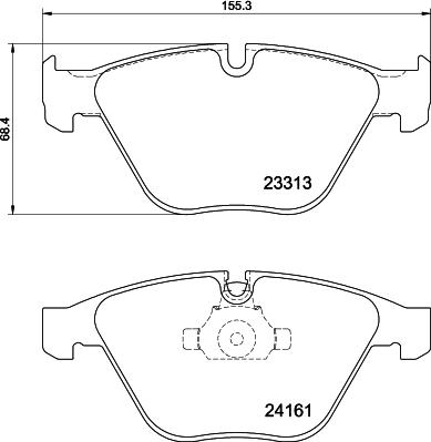 HELLA 8DB 355 039-241 - Kit pastiglie freno, Freno a disco autozon.pro