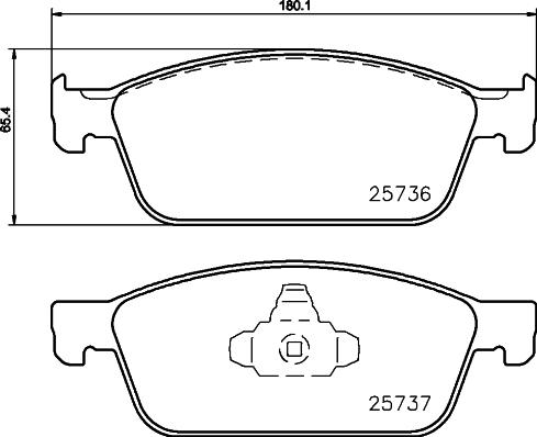 HELLA 8DB 355 039-711 - Kit pastiglie freno, Freno a disco autozon.pro