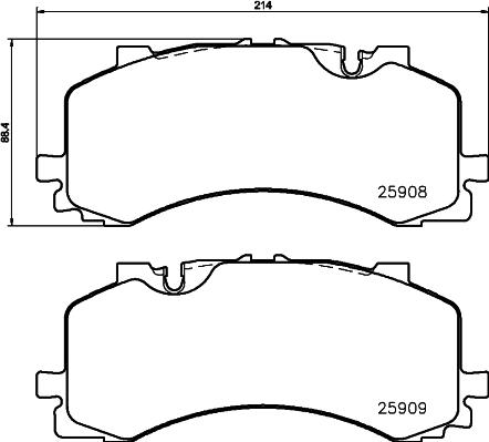 HELLA 8DB 355 036-471 - Kit pastiglie freno, Freno a disco autozon.pro