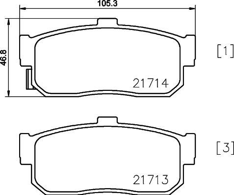 HELLA 8DB 355 036-591 - Kit pastiglie freno, Freno a disco autozon.pro