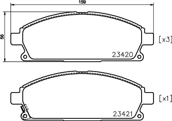 HELLA 8DB 355 036-661 - Kit pastiglie freno, Freno a disco autozon.pro