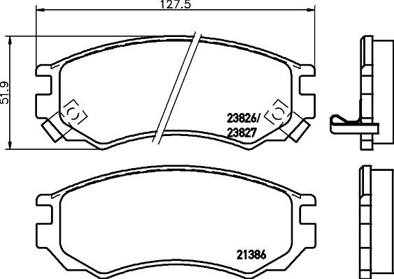 HELLA 8DB 355 036-601 - Kit pastiglie freno, Freno a disco autozon.pro