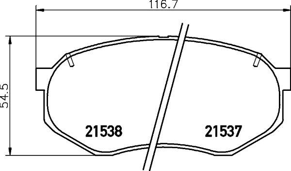 HELLA 8DB 355 036-811 - Kit pastiglie freno, Freno a disco autozon.pro