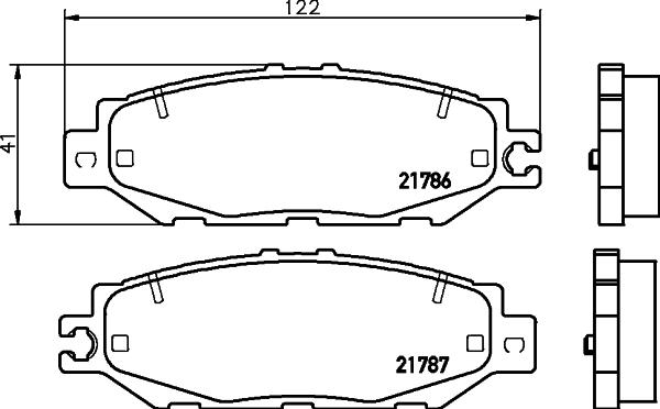 HELLA 8DB 355 030-541 - Kit pastiglie freno, Freno a disco autozon.pro