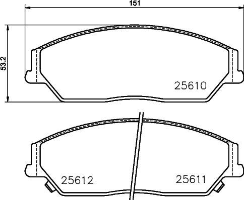 HELLA 8DB 355 030-031 - Kit pastiglie freno, Freno a disco autozon.pro