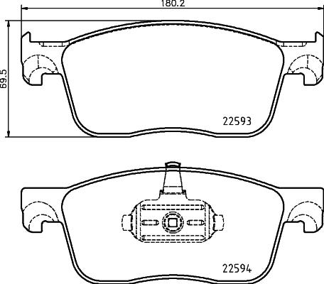 HELLA 8DB 355 031-541 - Kit pastiglie freno, Freno a disco autozon.pro