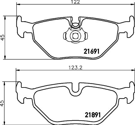 HELLA 8DB 355 031-501 - Kit pastiglie freno, Freno a disco autozon.pro