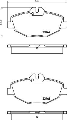 HELLA 8DB 355 031-581 - Kit pastiglie freno, Freno a disco autozon.pro