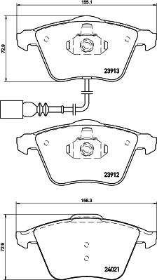 HELLA 8DB 355 031-011 - Kit pastiglie freno, Freno a disco autozon.pro