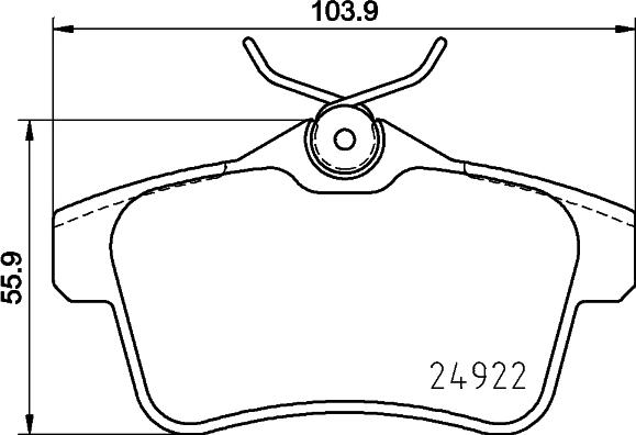 HELLA 8DB 355 031-811 - Kit pastiglie freno, Freno a disco autozon.pro