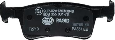 HELLA 8DB 355 031-761 - Kit pastiglie freno, Freno a disco autozon.pro