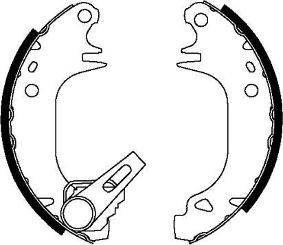 HELLA 8DB 355 038-091 - Kit ganasce freno autozon.pro