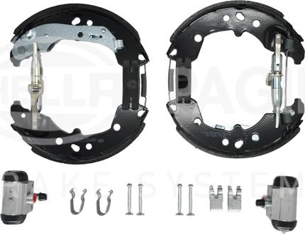 HELLA 8DB 355 038-051 - Kit ganasce freno autozon.pro