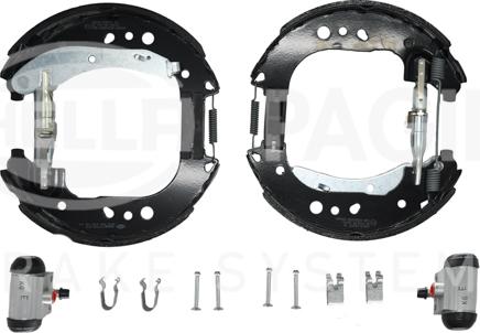 HELLA 8DB 355 038-061 - Kit ganasce freno autozon.pro