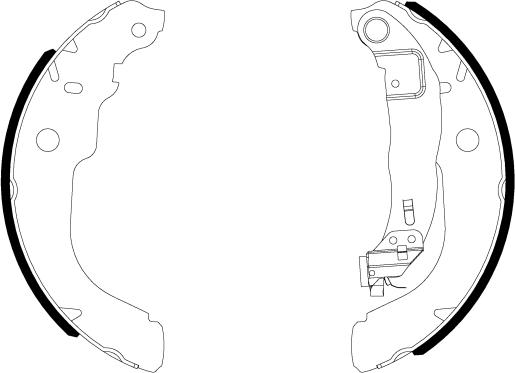 HELLA 8DB 355 038-001 - Kit ganasce freno autozon.pro