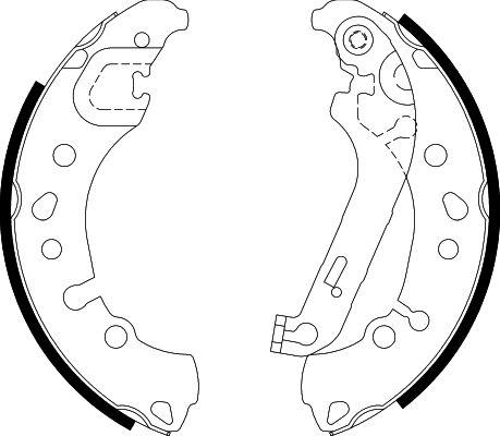 HELLA 8DB 355 038-011 - Kit ganasce freno autozon.pro