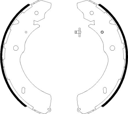 HELLA 8DB 355 038-031 - Kit ganasce freno autozon.pro