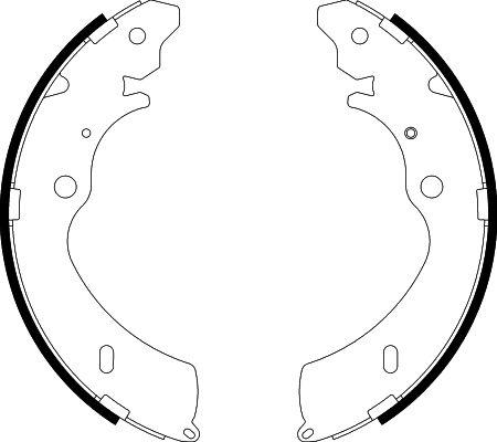 HELLA 8DB 355 038-151 - Kit ganasce freno autozon.pro