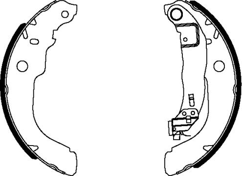 HELLA 8DB 355 038-101 - Kit ganasce freno autozon.pro