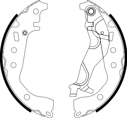 HELLA 8DB 355 038-251 - Kit ganasce freno autozon.pro