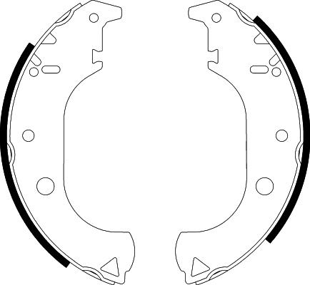 HELLA 8DB 355 038-261 - Kit ganasce freno autozon.pro