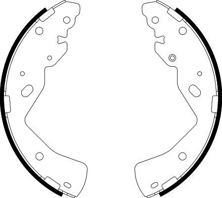 HELLA 8DB 355 038-211 - Kit ganasce freno autozon.pro