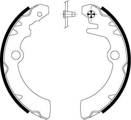 HELLA 8DB 355 038-231 - Kit ganasce freno autozon.pro