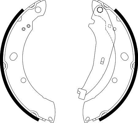 HELLA 8DB 355 038-221 - Kit ganasce freno autozon.pro