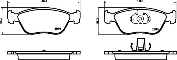 HELLA 8DB 355 032-971 - Kit pastiglie freno, Freno a disco autozon.pro