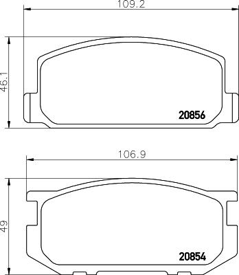 HELLA 8DB 355 032-401 - Kit pastiglie freno, Freno a disco autozon.pro