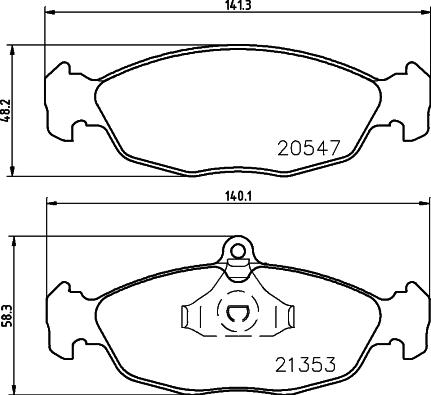 HELLA 8DB 355 032-481 - Kit pastiglie freno, Freno a disco autozon.pro