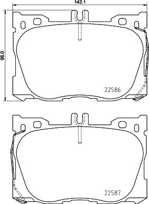 HELLA 8DB 355 032-051 - Kit pastiglie freno, Freno a disco autozon.pro