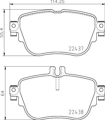 HELLA 8DB 355 032-021 - Kit pastiglie freno, Freno a disco autozon.pro