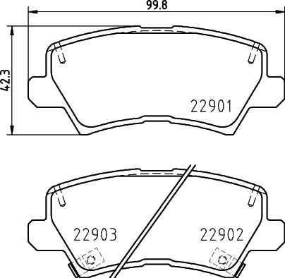 HELLA 8DB 355 037-921 - Kit pastiglie freno, Freno a disco autozon.pro