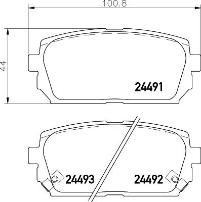 HELLA 8DB 355 037-571 - Kit pastiglie freno, Freno a disco autozon.pro