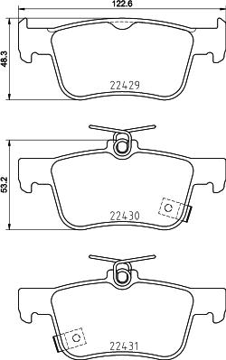 HELLA 8DB 355 037-641 - Kit pastiglie freno, Freno a disco autozon.pro