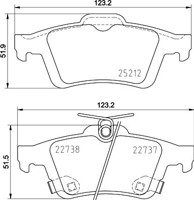 HELLA 8DB 355 037-661 - Kit pastiglie freno, Freno a disco autozon.pro