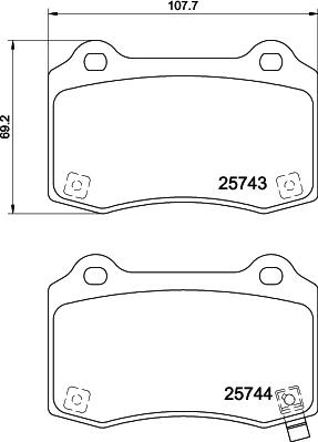 HELLA 8DB 355 037-621 - Kit pastiglie freno, Freno a disco autozon.pro