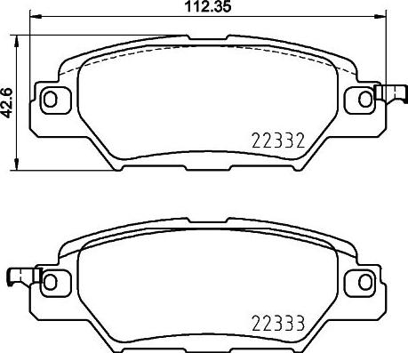 HELLA 8DB 355 037-101 - Kit pastiglie freno, Freno a disco autozon.pro