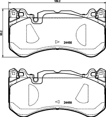 HELLA 8DB 355 037-871 - Kit pastiglie freno, Freno a disco autozon.pro