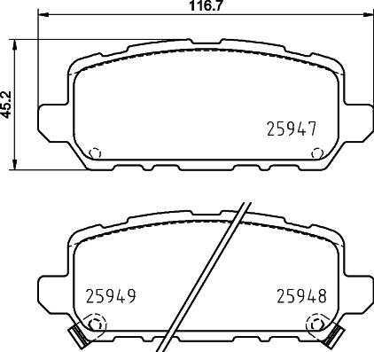 HELLA 8DB 355 037-201 - Kit pastiglie freno, Freno a disco autozon.pro