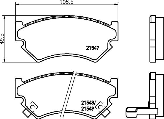 HELLA 8DB 355 037-281 - Kit pastiglie freno, Freno a disco autozon.pro