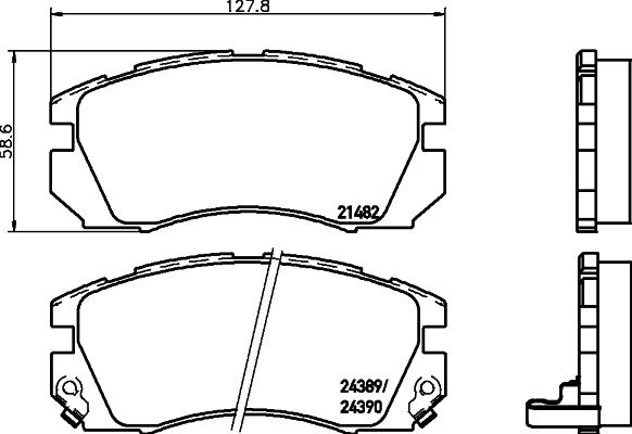 HELLA 8DB 355 037-271 - Kit pastiglie freno, Freno a disco autozon.pro