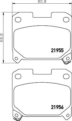 HELLA 8DB 355 029-001 - Kit pastiglie freno, Freno a disco autozon.pro