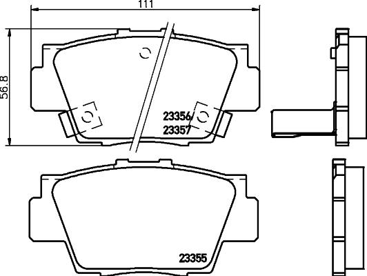 HELLA 8DB 355 029-031 - Kit pastiglie freno, Freno a disco autozon.pro