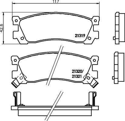 HELLA 8DB 355 029-891 - Kit pastiglie freno, Freno a disco autozon.pro