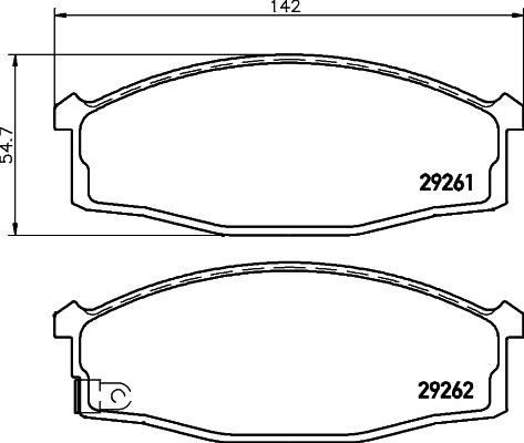 HELLA 8DB 355 029-871 - Kit pastiglie freno, Freno a disco autozon.pro